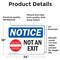 Signmission Not An Exit Sign With Symbol, 24 in W x Rectangle, Vinyl Decal OS-2PACK-NS-D-1824-L-15165 - alternate 3